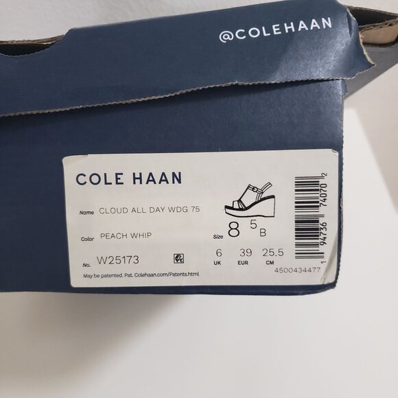 New Cole Haan Women's Cloudfeel All-Day Wedge Sandal in Peach Whip - Size 8.5 - Picture 3 of 8